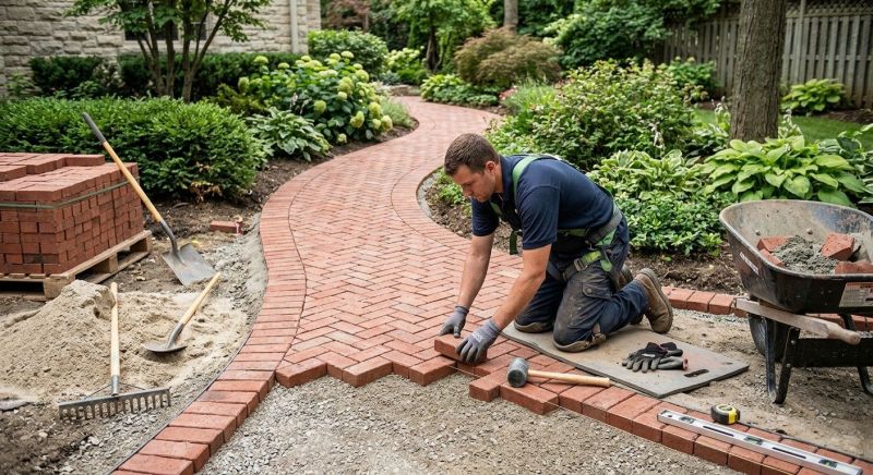 Brick Border Installation in Stamford, CT